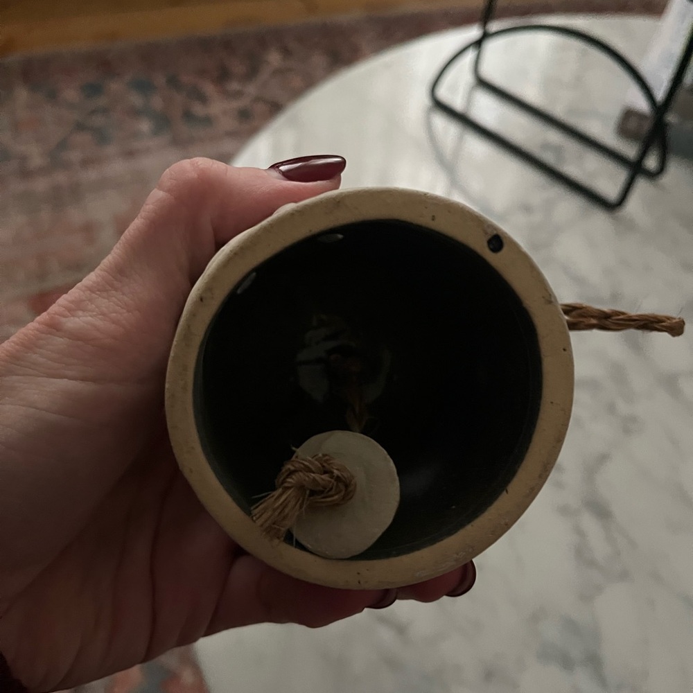 Cream Owl Ceramic Bell - Picture 3 of 3